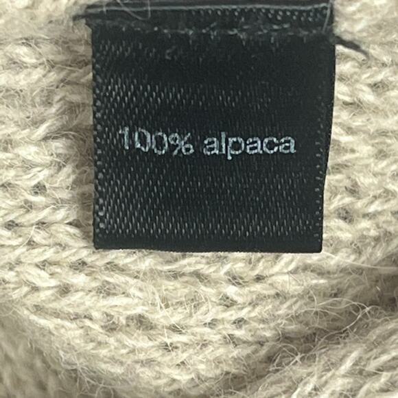 Peruvian Connection Cardigan Women's Size Small Tan Alpaca Sweater - Picture 7 of 8